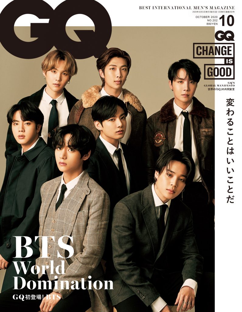『GQ JAPAN』2020年10月号表紙に登場 BTS