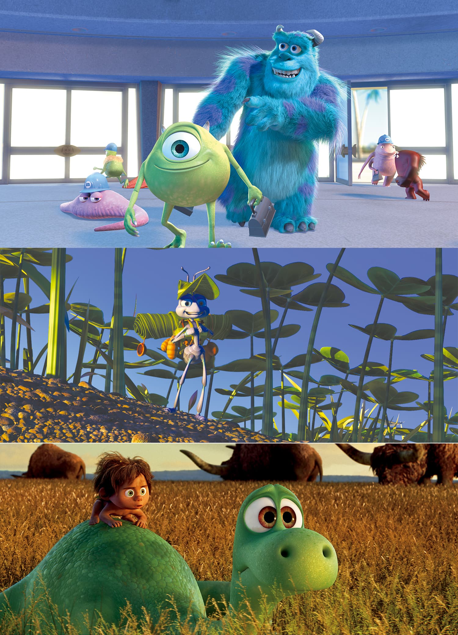 「モンスターズ・インク」、「バグズ・ライフ」、「アーロと少年」