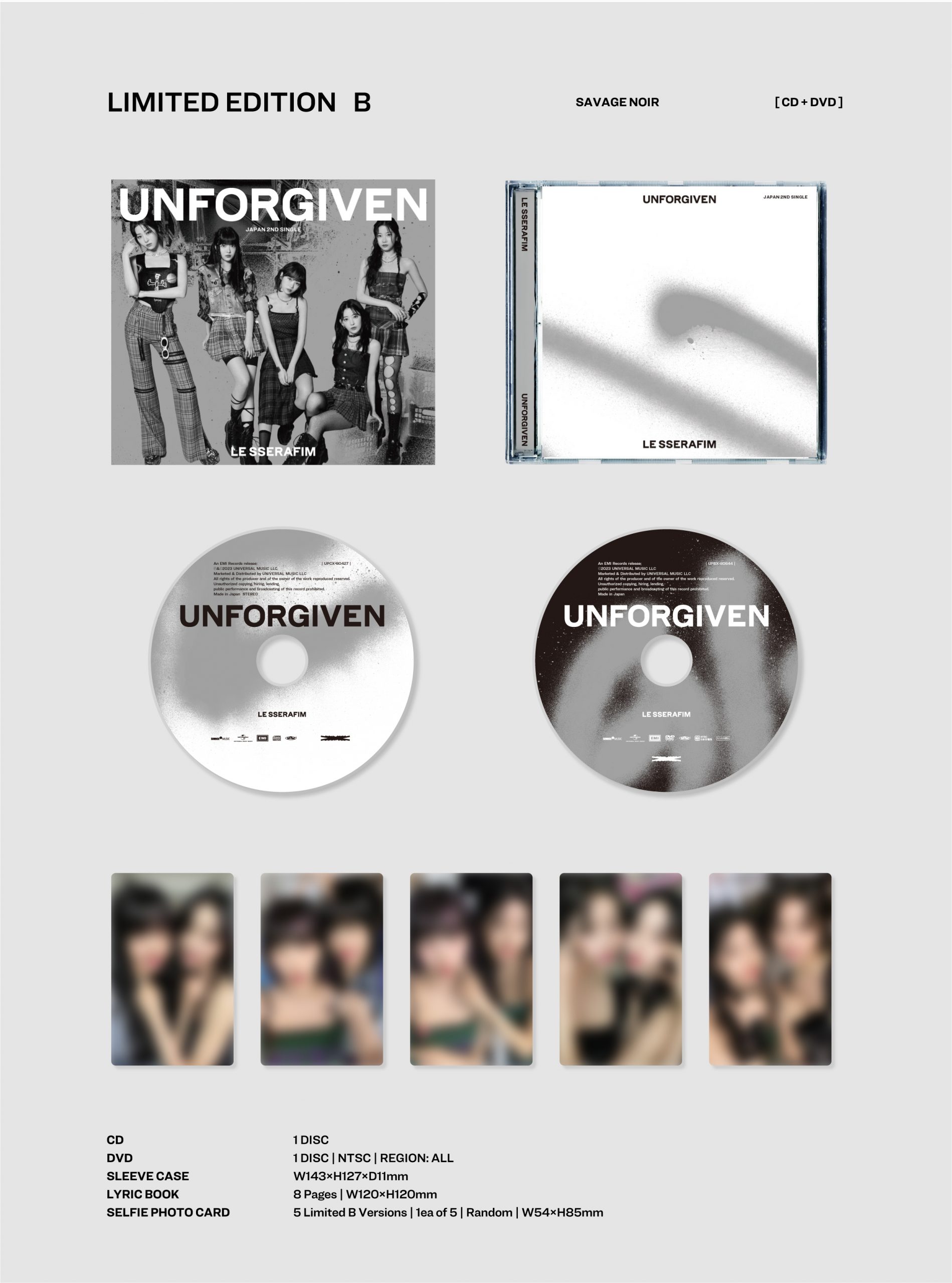 LE SSERAFIM UNFORGIVEN M2 カムバック A 5枚セット 【公式通販】