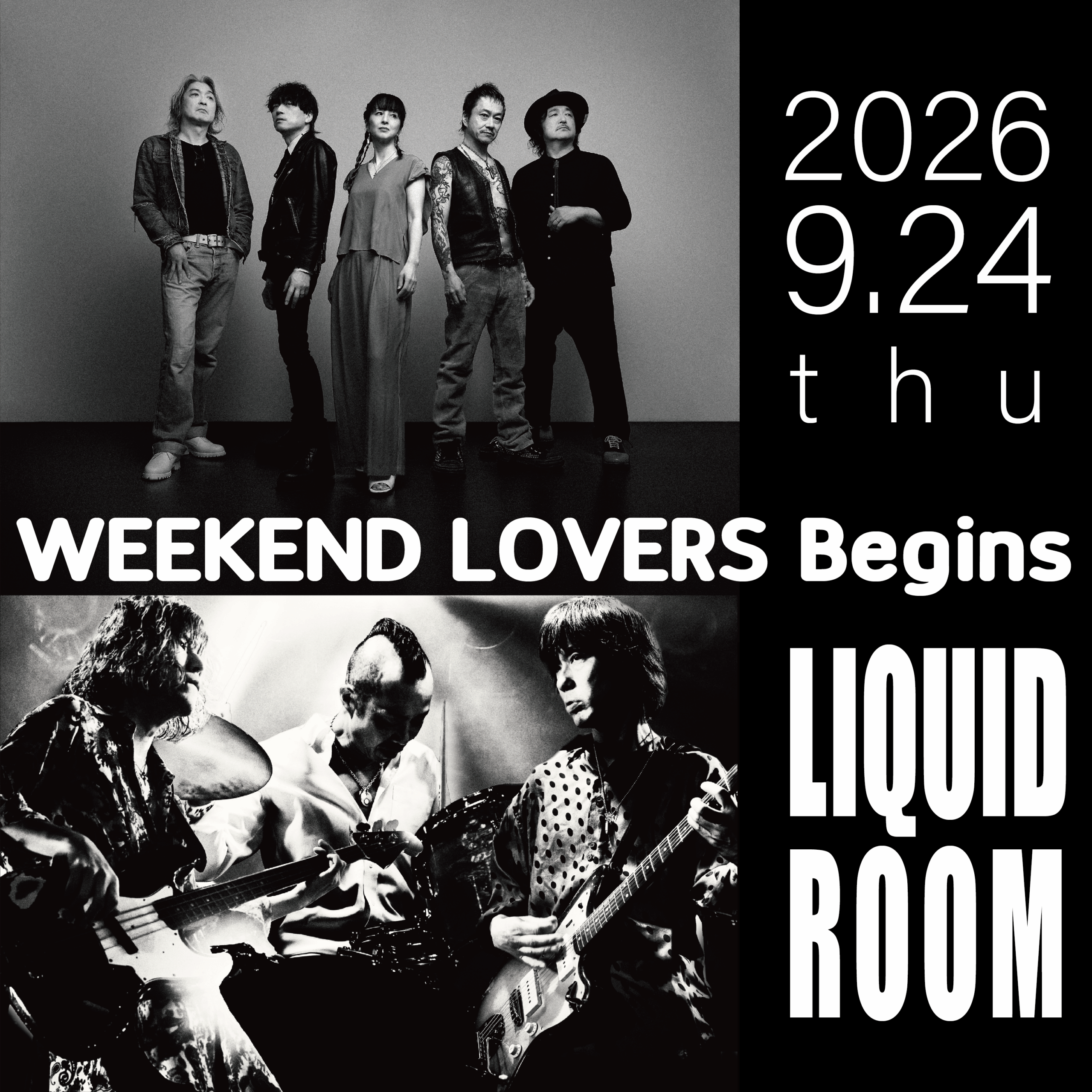 LOSALIOS】 2026年9⽉24⽇(⽊）LIQUIDROOM 