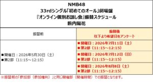藪内陽花 振替開催のご案内】NMB48 33rdシングル発売記念「初めての