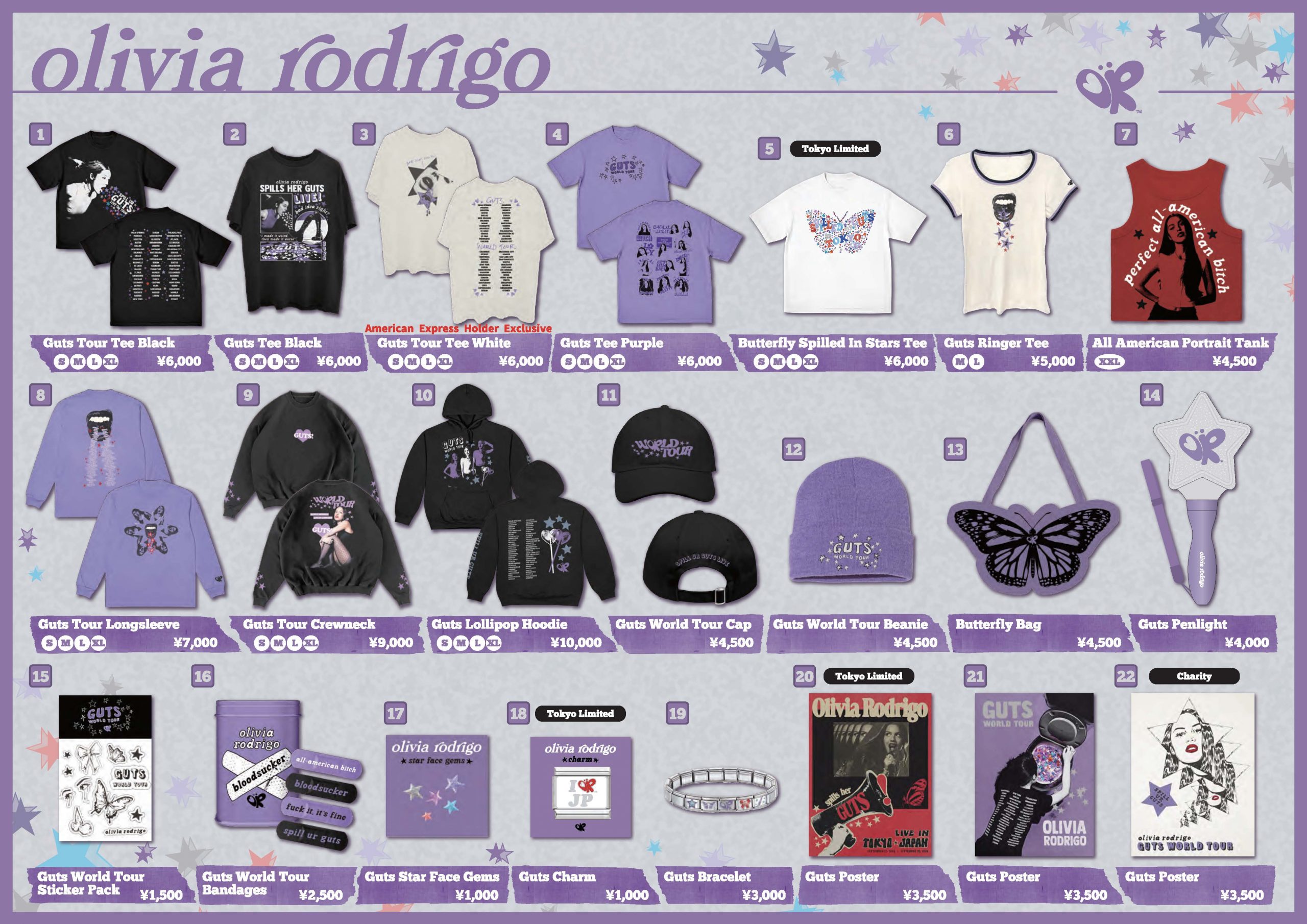 オリヴィア・ロドリゴ オフィシャルグッズラインナップを公開 