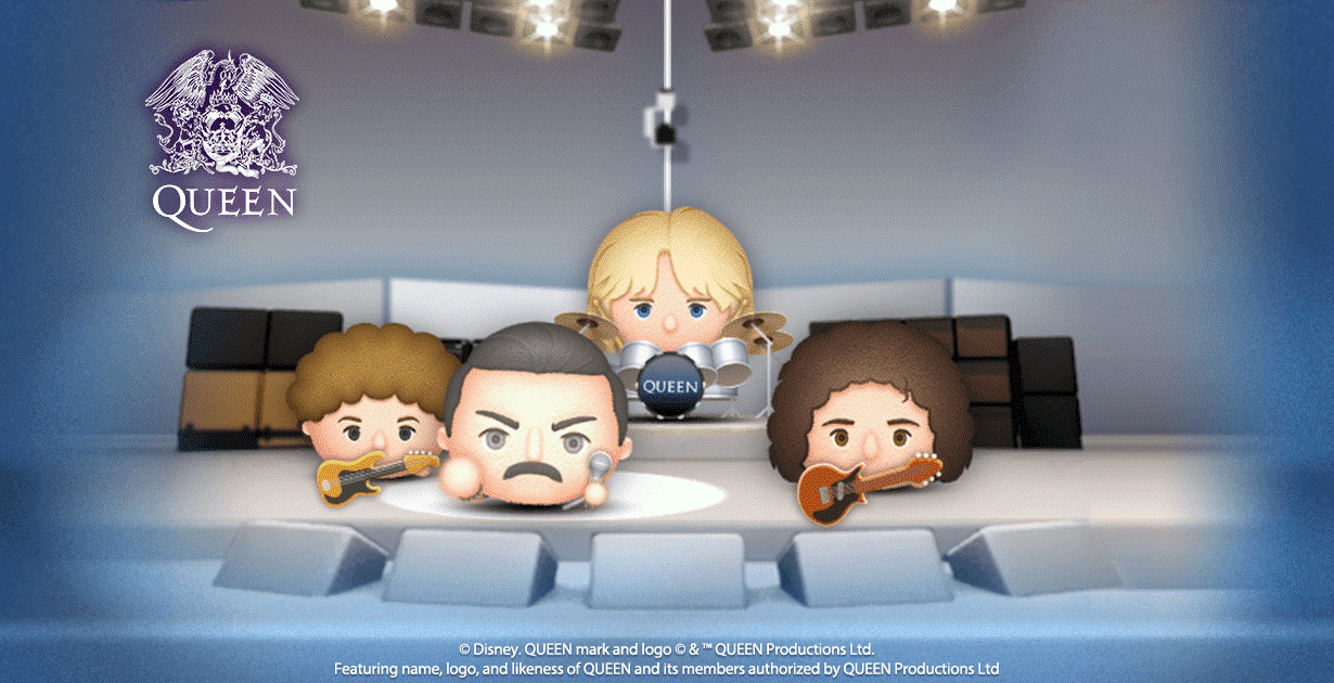 QUEENのメンバーが「LINE：ディズニー ツムツム」に登場！LINE LIVEで