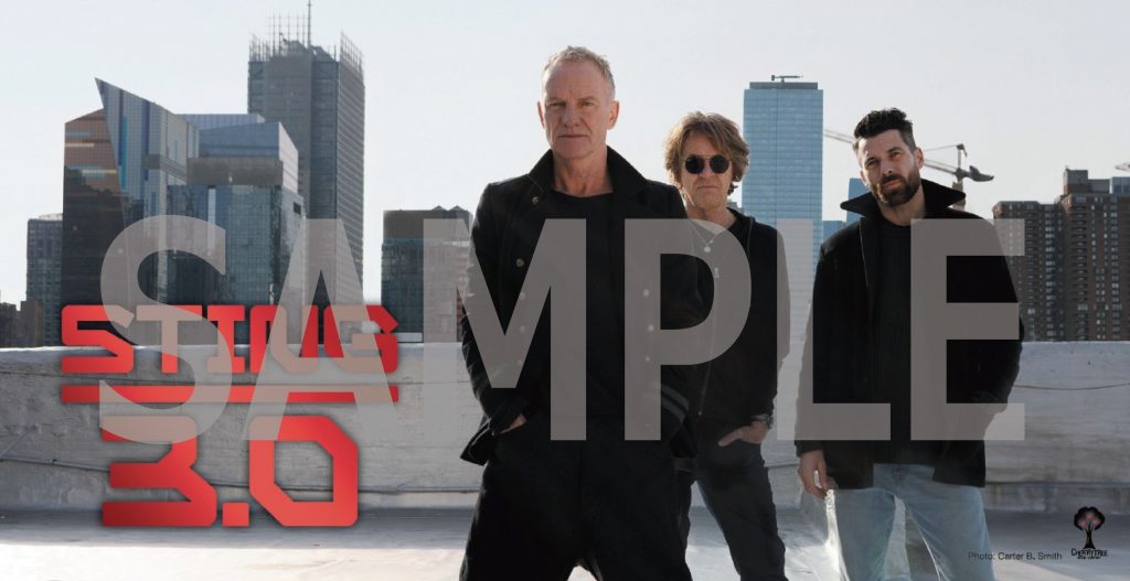 STING 3.0 直筆サイン入り　オリジナル・大判ポストカード　スティング スティング、9月のジャパン・ツアーに合わせた来日記念